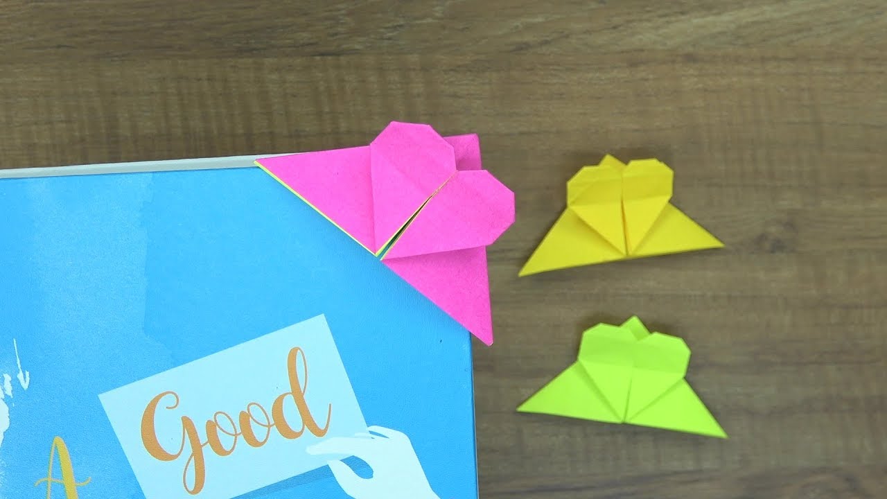 heart-bookmarks-easy-paper-heart-from-post-it-note-thaitrick