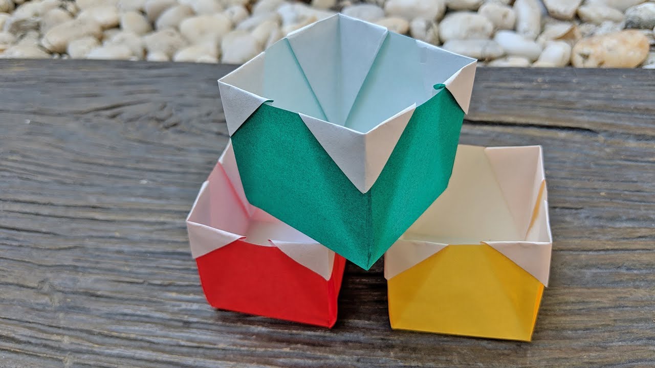 DIY How to Make Origami Gift Box Thaitrick