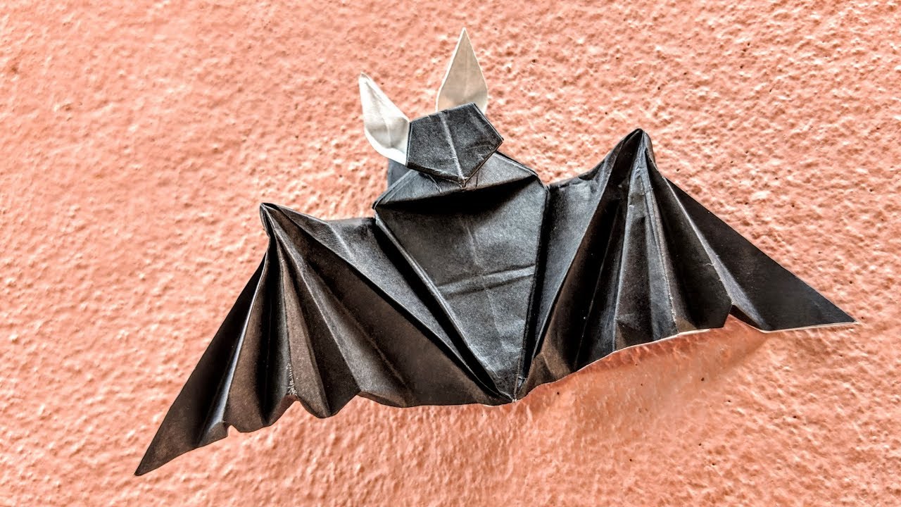 easy halloween origami bat